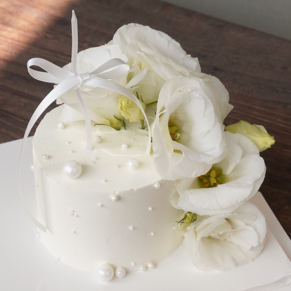 白桔梗花藝蛋糕